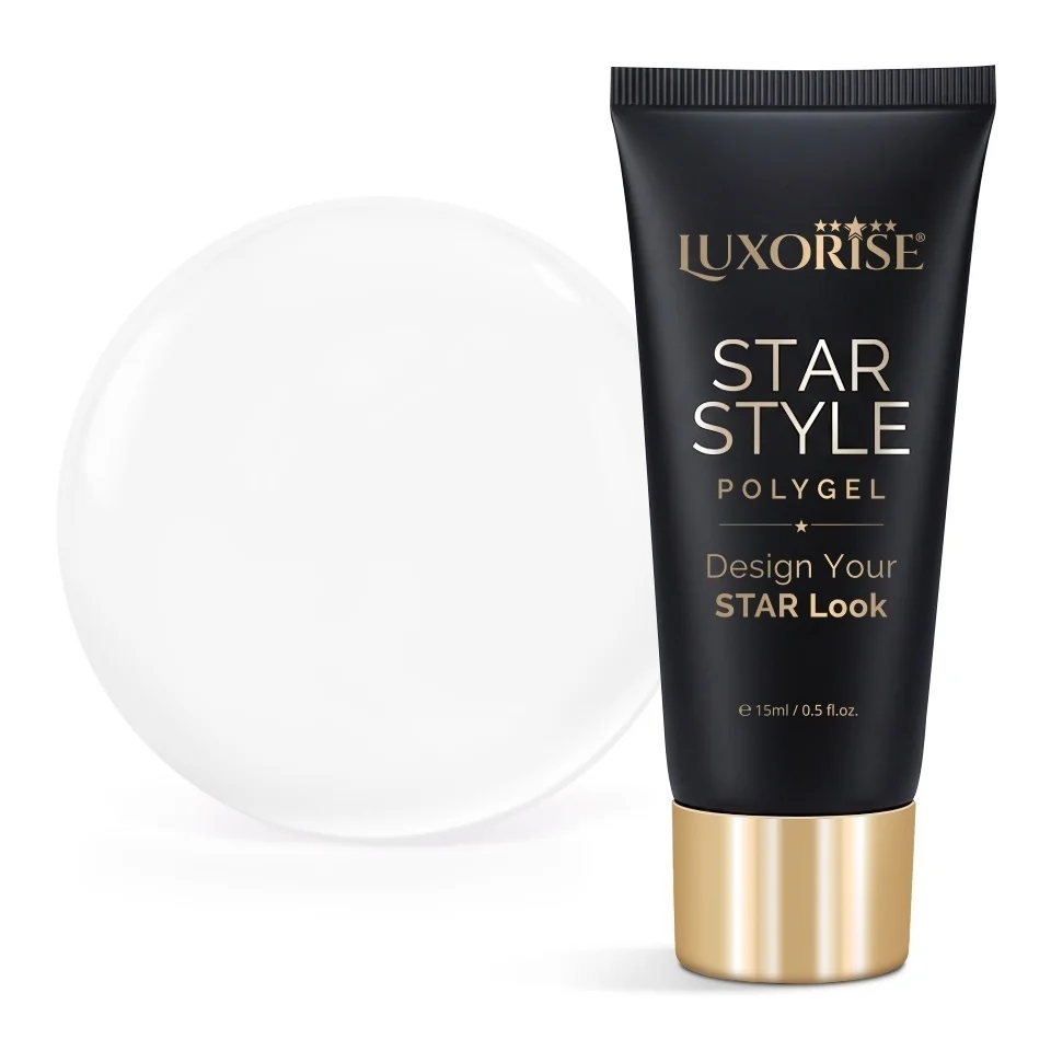 Polygel LUXORISE STAR STYLE - STAR ICON Collection, Milky White, 15ml