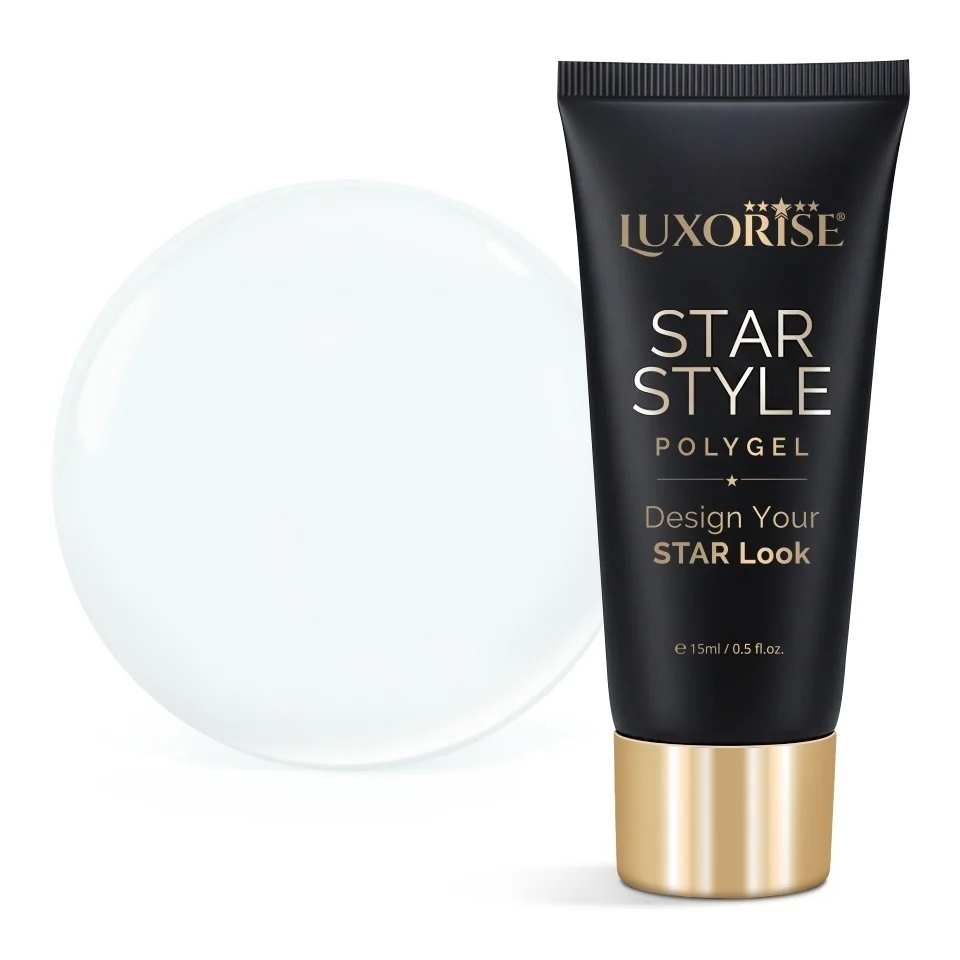 Polygel LUXORISE STAR STYLE - STAR ICON Collection, Crystal Clear, 15ml