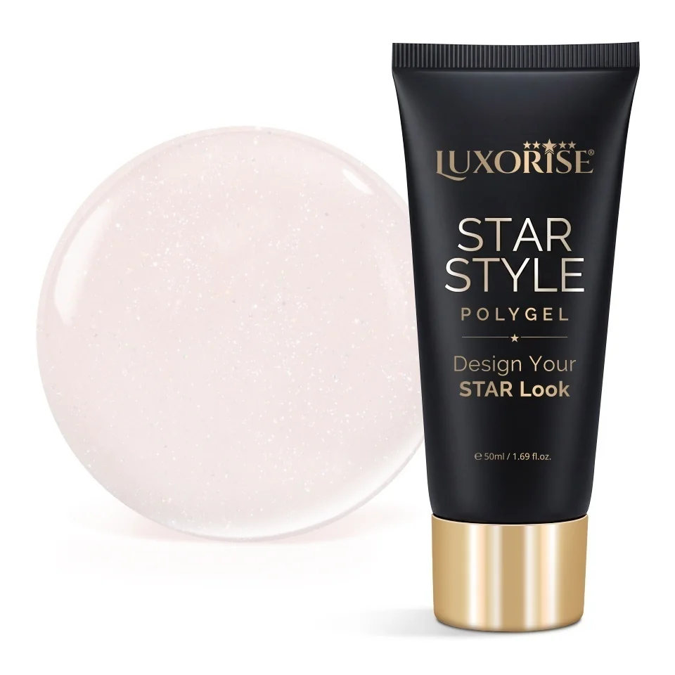 Polygel LUXORISE STAR STYLE - STAR NUDE Collection, Delicate Nude, 50ml