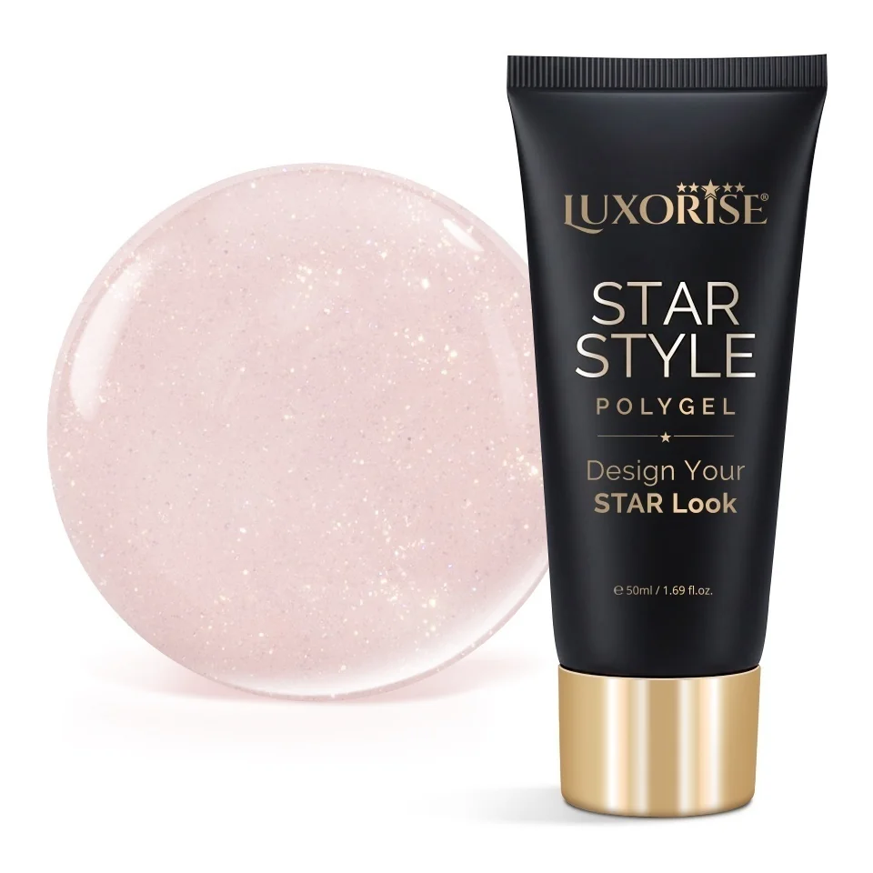 Polygel LUXORISE STAR STYLE - STAR NUDE Collection, Peach Aura, 50ml