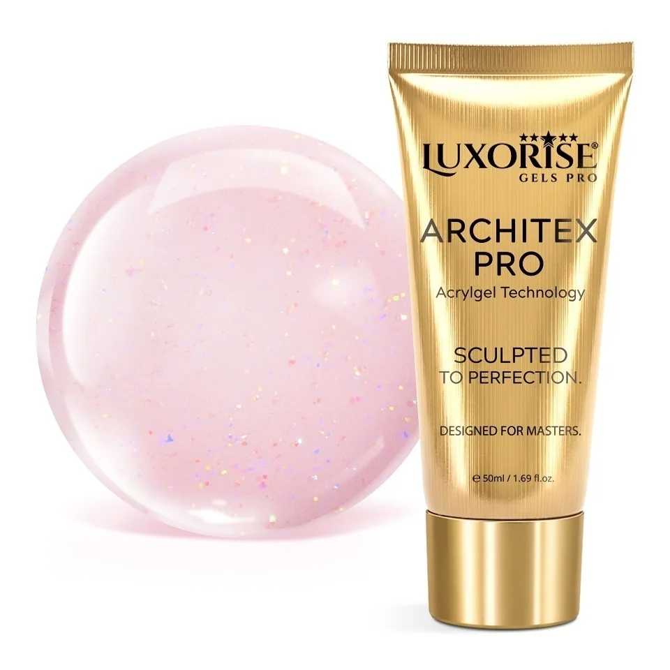 Polygel LUXORISE ARCHITEX PRO - Intense Elegance Collection, Rose Gleam, 50ml