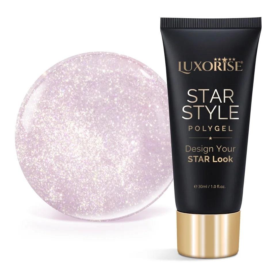 Polygel LUXORISE STAR STYLE - STAR VIBE Collection, Rose Supernova, 30ml