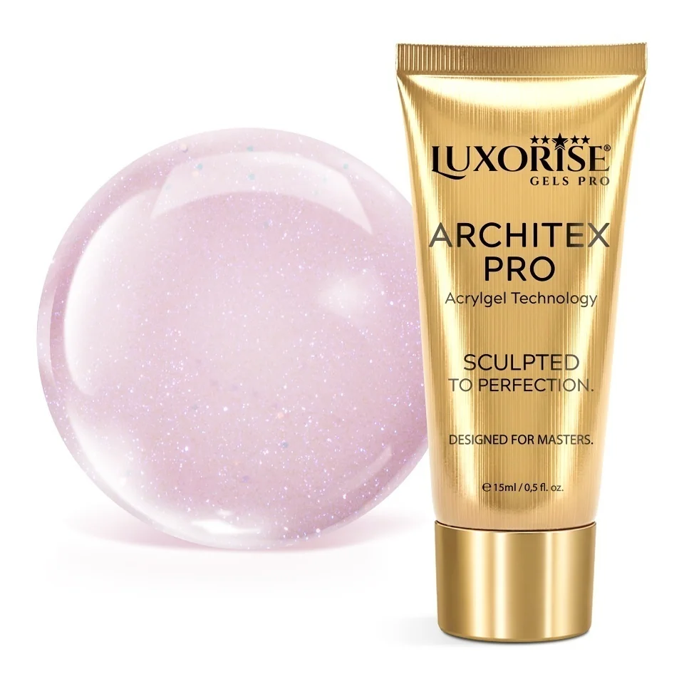 Polygel LUXORISE ARCHITEX PRO - Intense Elegance Collection, Rose Éclat, 15ml