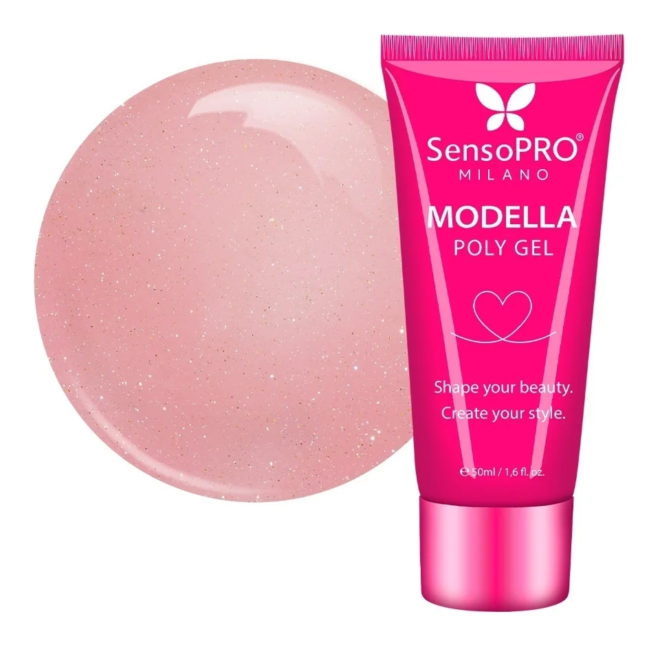 Polygel MODELLA SensoPRO Milano - Rosé Glow, 50ml