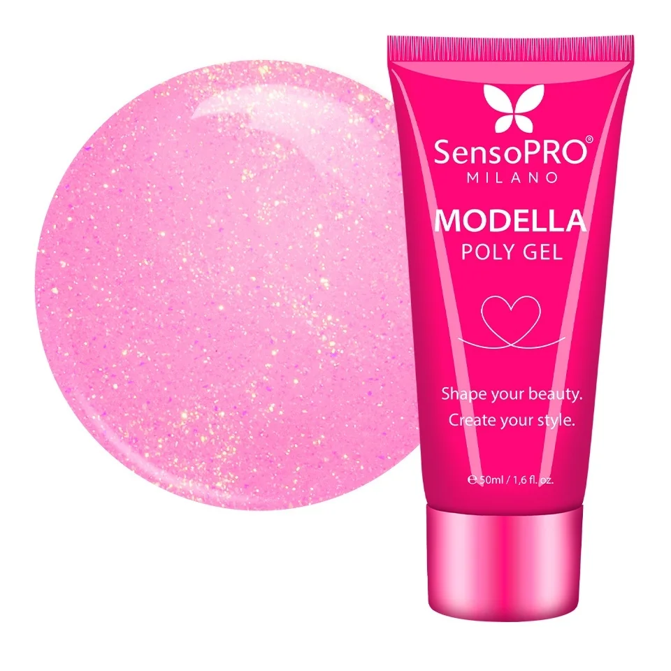 Polygel MODELLA SensoPRO Milano - Pink Bloom, 50ml
