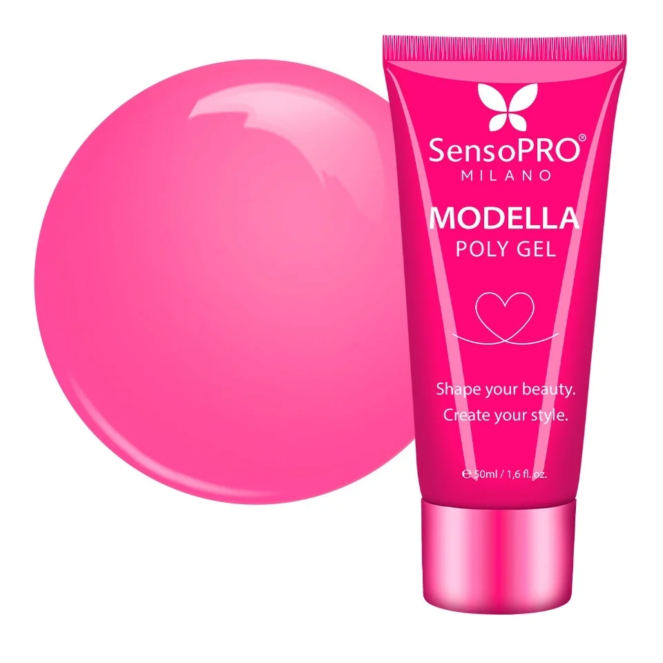 Polygel MODELLA SensoPRO Milano - Iconic Pink, 50ml