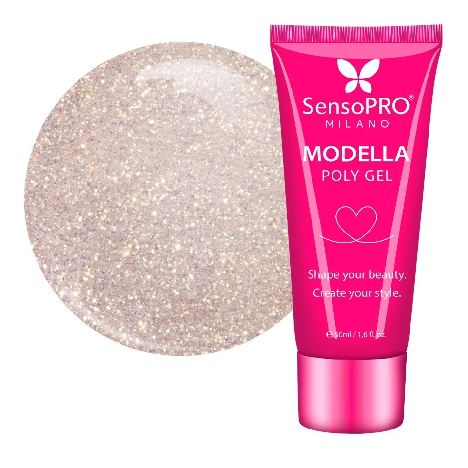 Polygel MODELLA SensoPRO Milano - Champagne Gold, 50ml