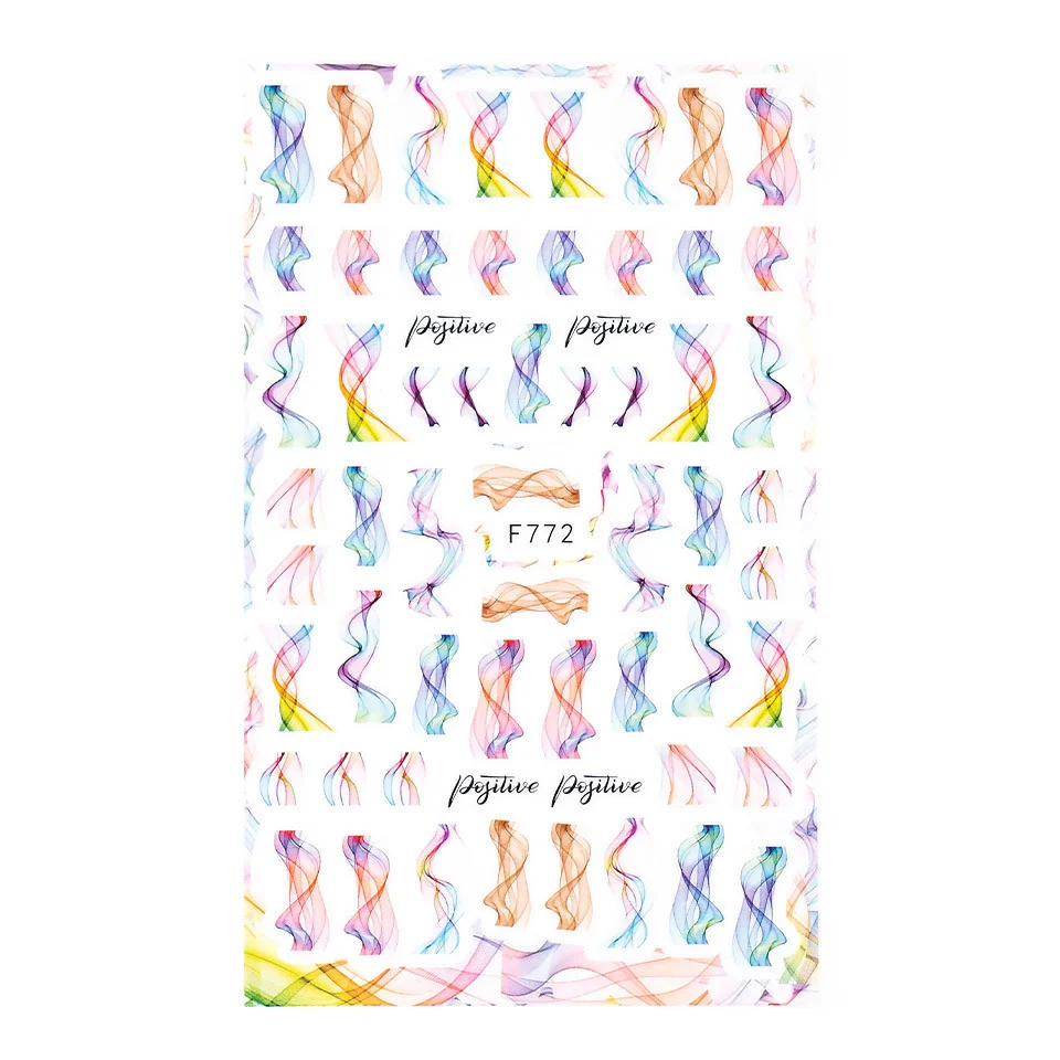 Abtibilduri Unghii SensoPRO Milano Waves of Rainbow, model F772