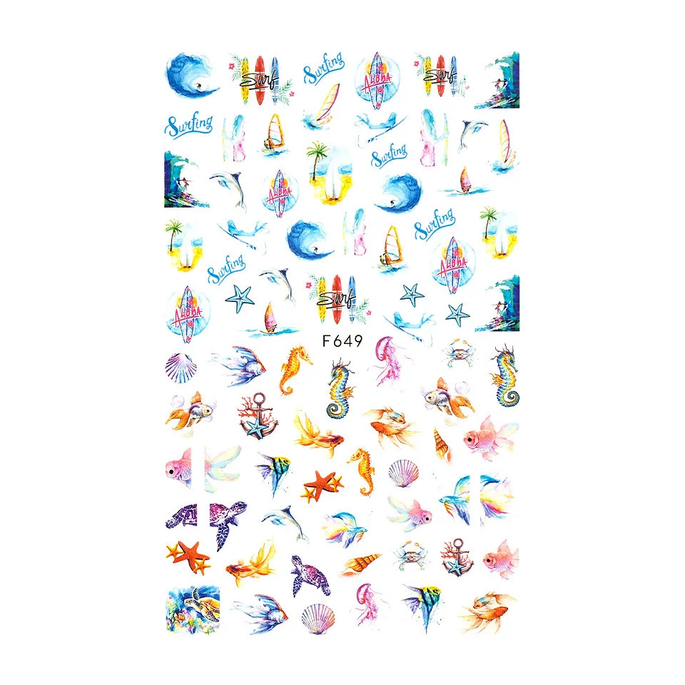 Abtibild Unghii SensoPRO Milano Summer Splash, model F649