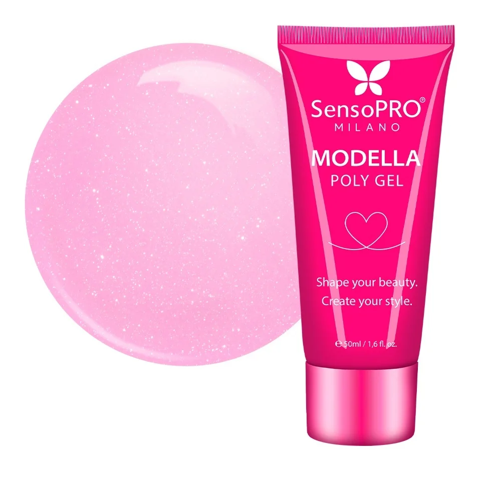 Polygel MODELLA SensoPRO Milano - Pink Sheen, 50ml