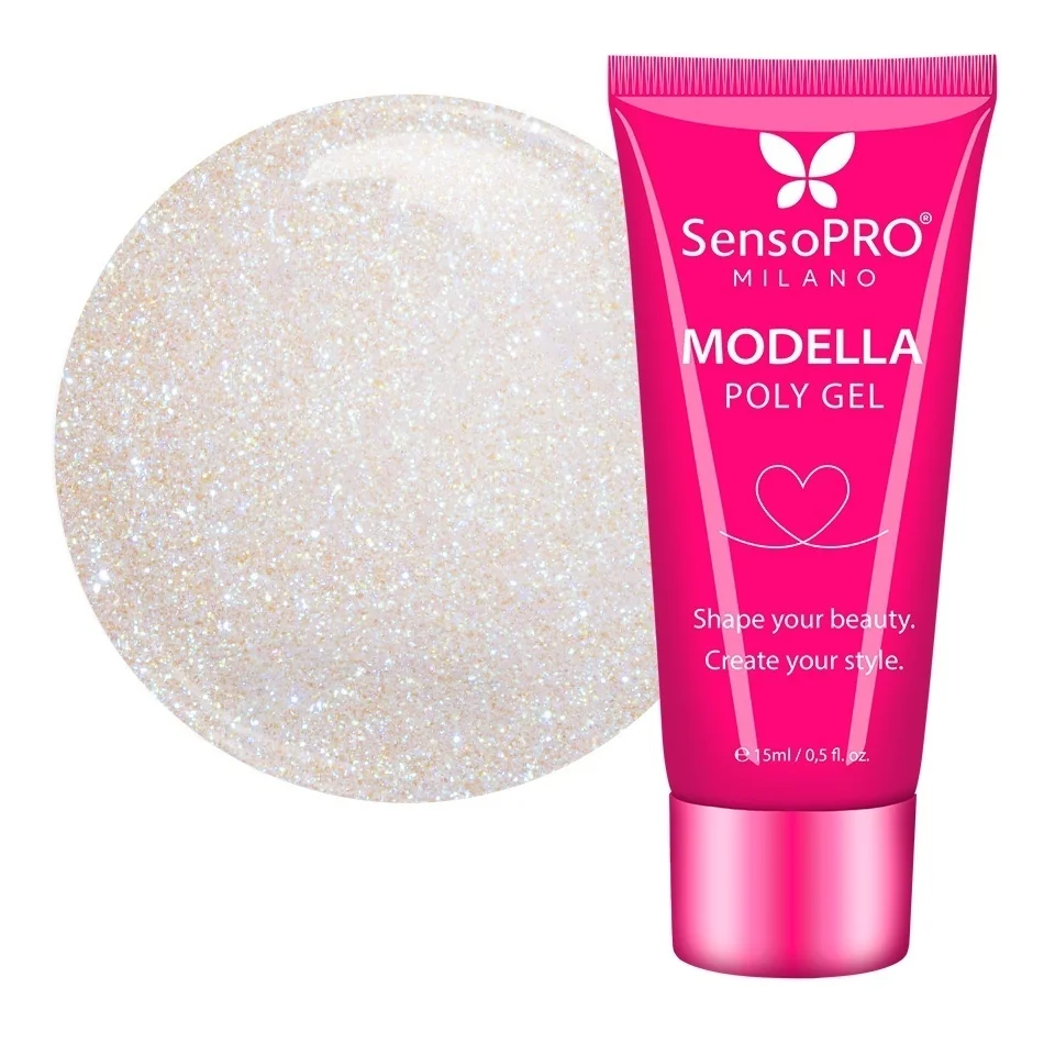 Polygel MODELLA SensoPRO Milano - Crystal Haze, 15ml