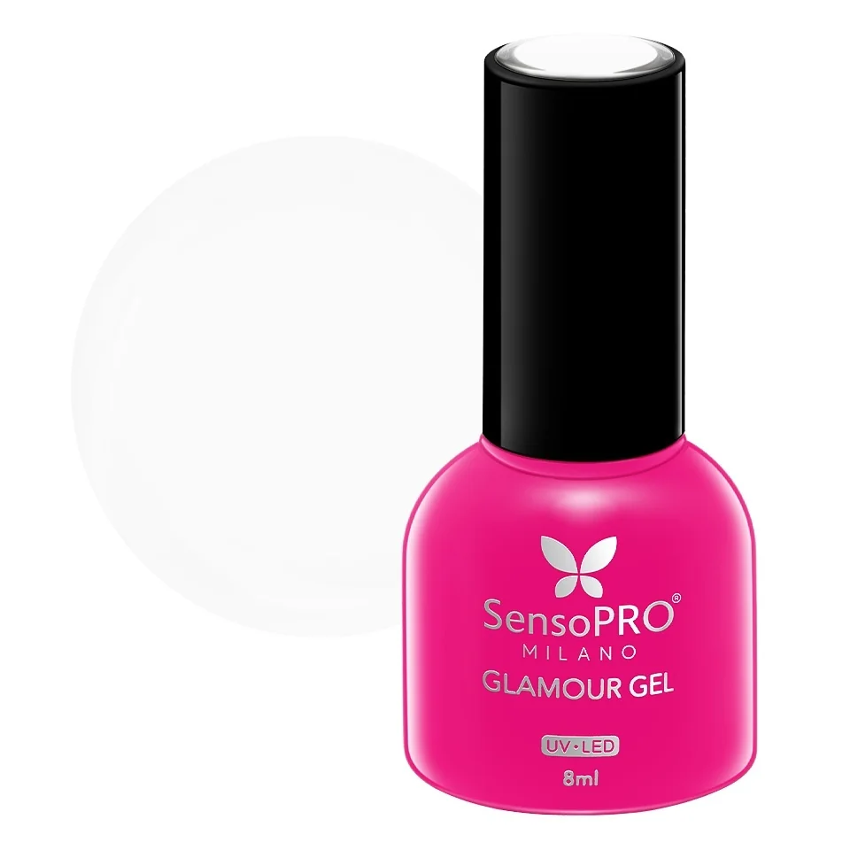 Oja Semipermanenta Glamour Gel SensoPRO Milano 8ml, White Fantasy #01
