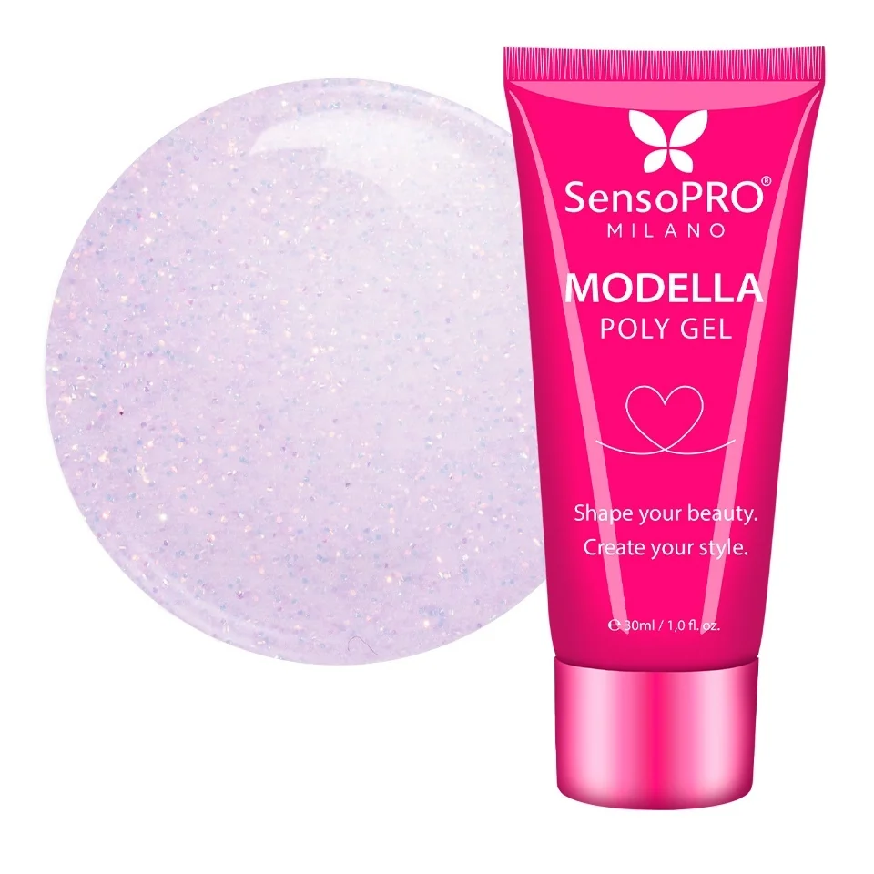 Polygel MODELLA SensoPRO Milano - Lilac Sheen, 30ml