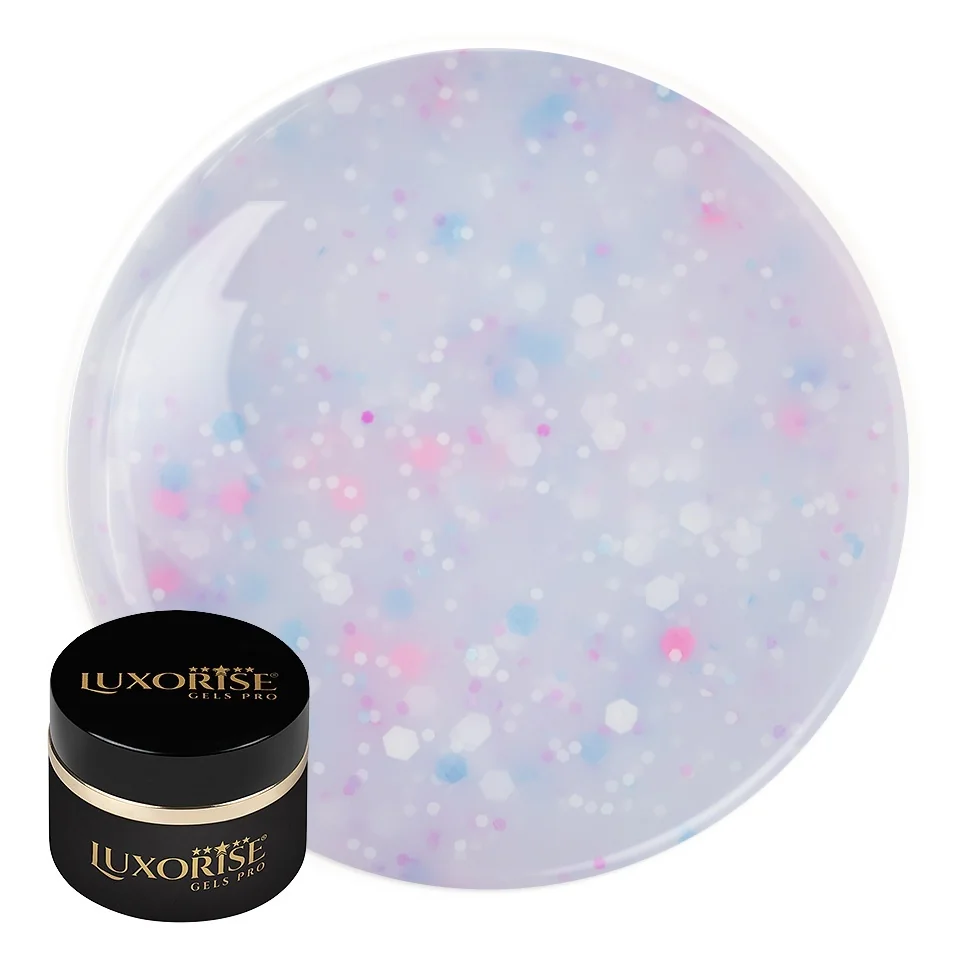 Gel UV Constructie Unghii Confetti Cake LUXORISE 15ml, Blueberry Glaze