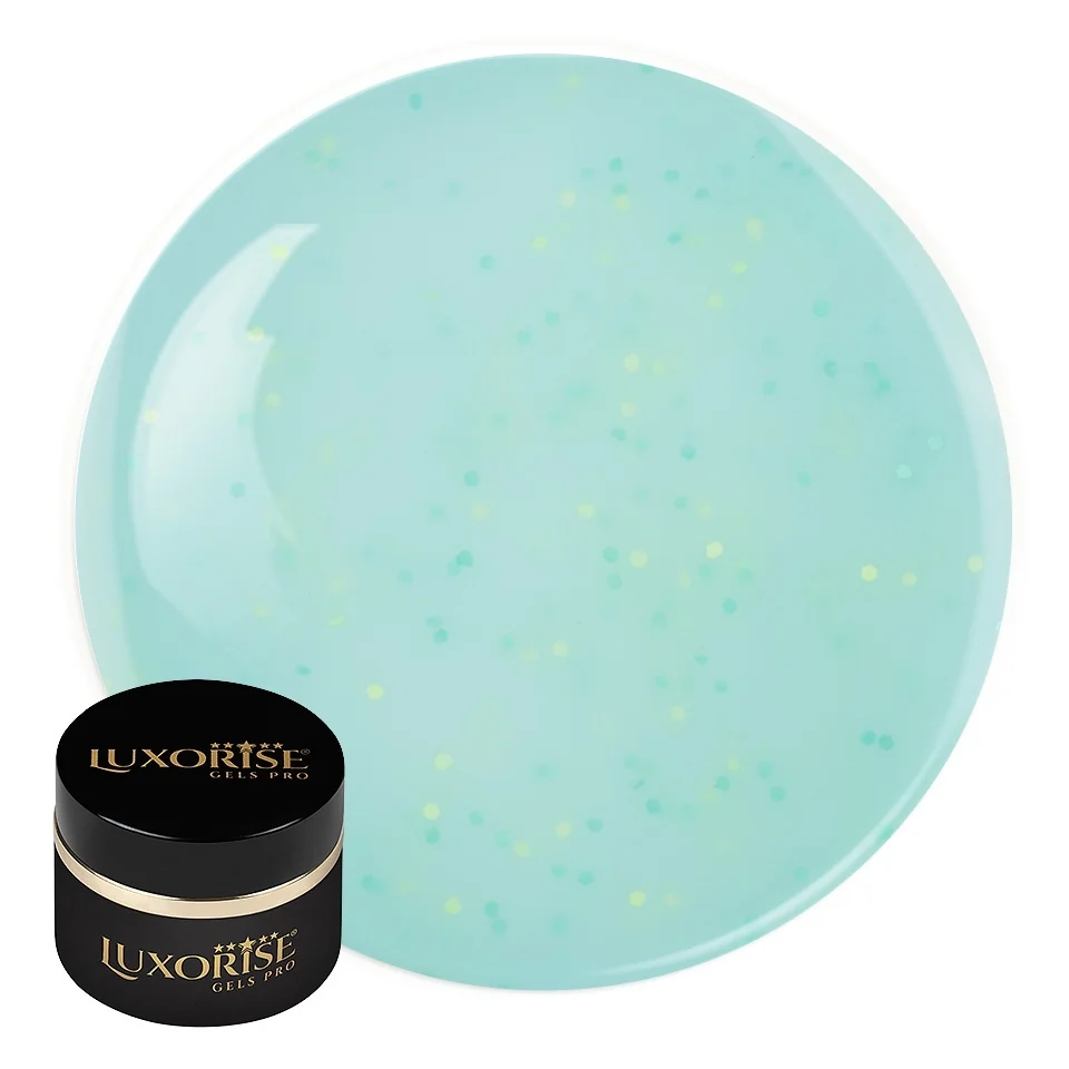 Gel UV Constructie Unghii Confetti Cake LUXORISE 15ml, Kiwi Sorbet