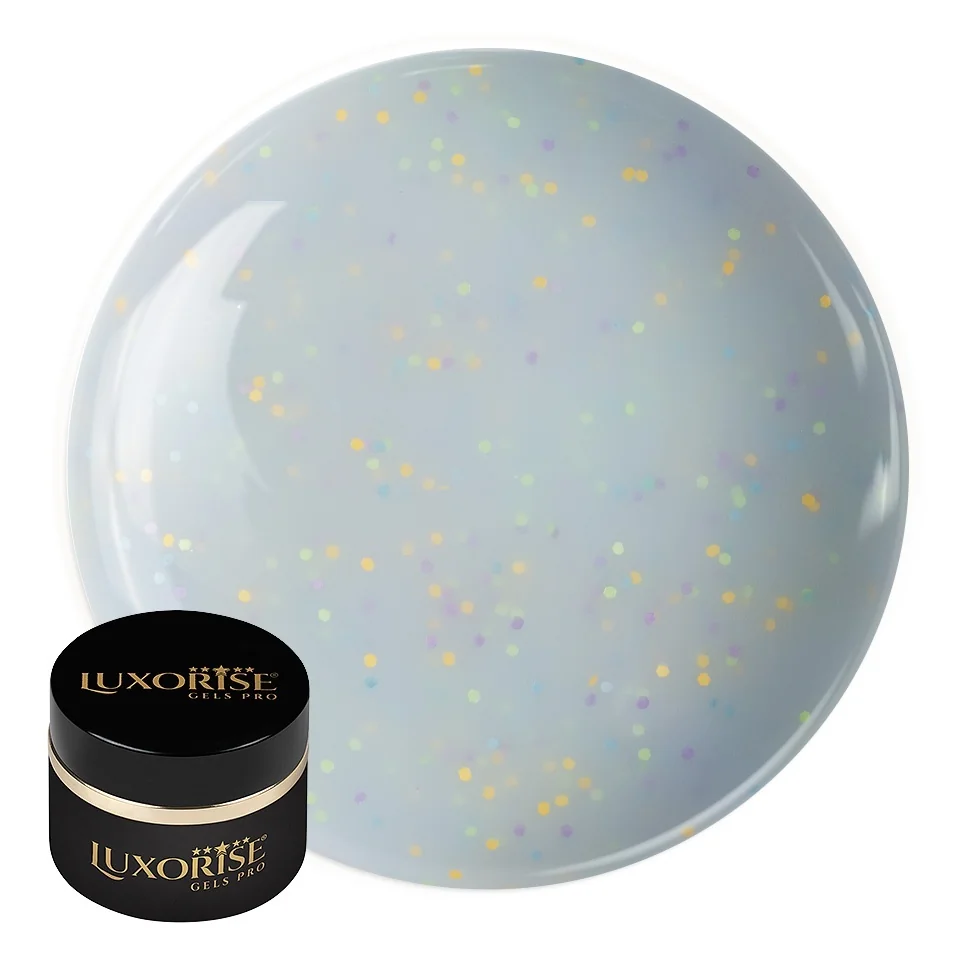 Gel UV Constructie Unghii Confetti Cake LUXORISE 15ml, Blue Frosting