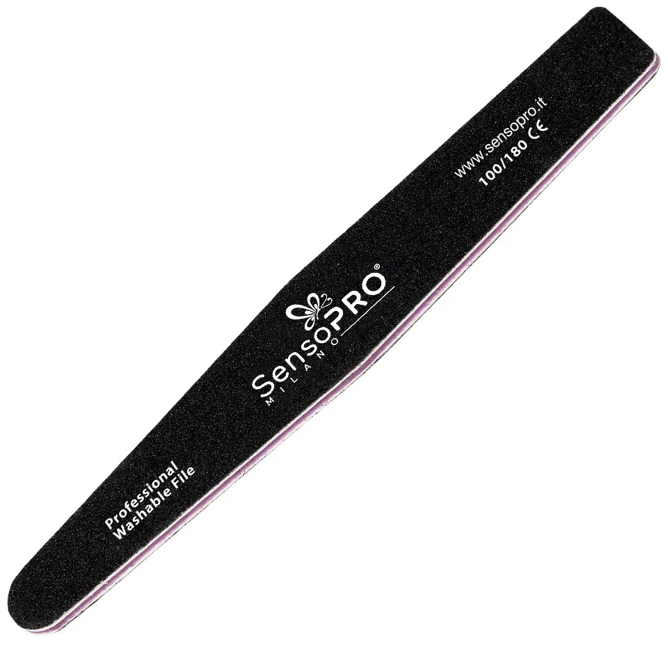 Pila Unghii Picatura Granaulația 100/180 - SensoPRO Milano, Negru