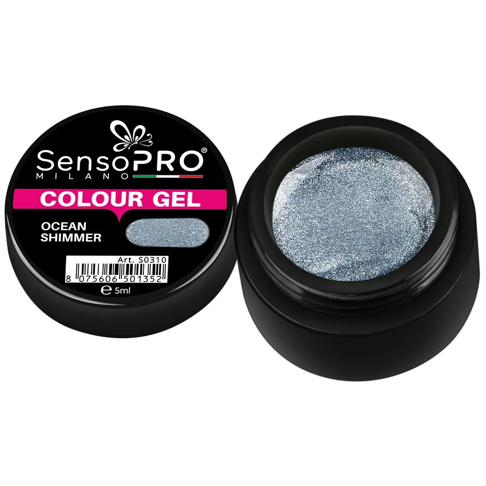 Gel UV Colorat Ocean Shimmer 5 Ml, SensoPRO Milano