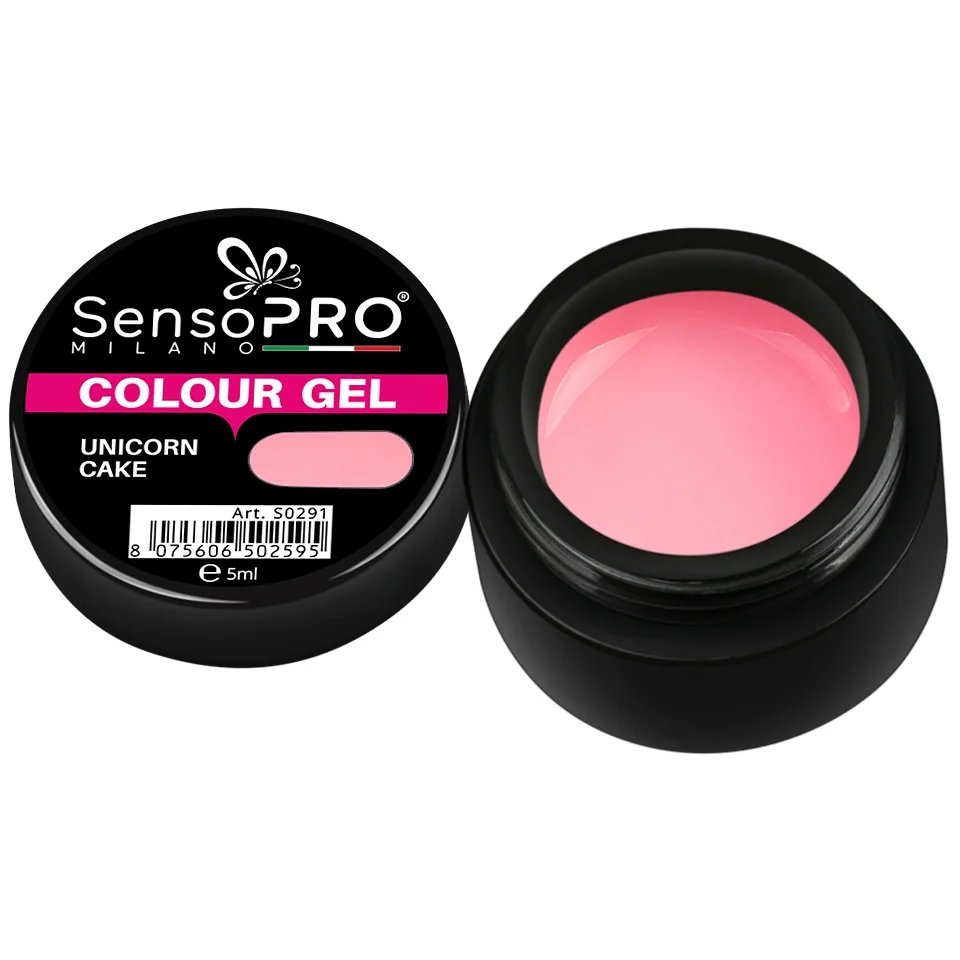 Gel UV Colorat Unicorn Cake 5ml SensoPRO Milano