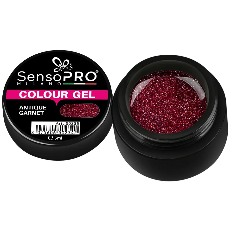 Gel UV Colorat Antique Garnet 5ml, SensoPro Milano