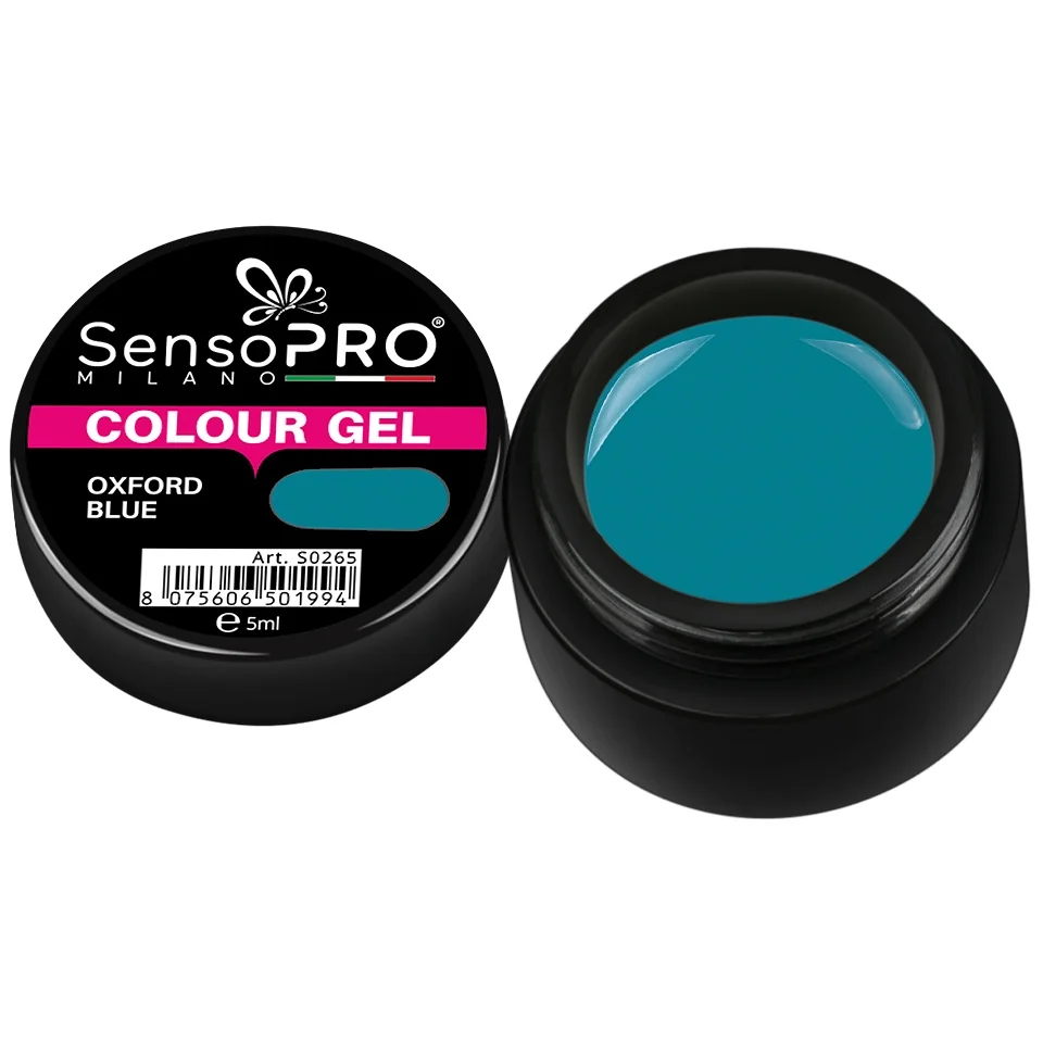 Gel UV Colorat Oxford Blue 5Ml, SensoPRO Milano