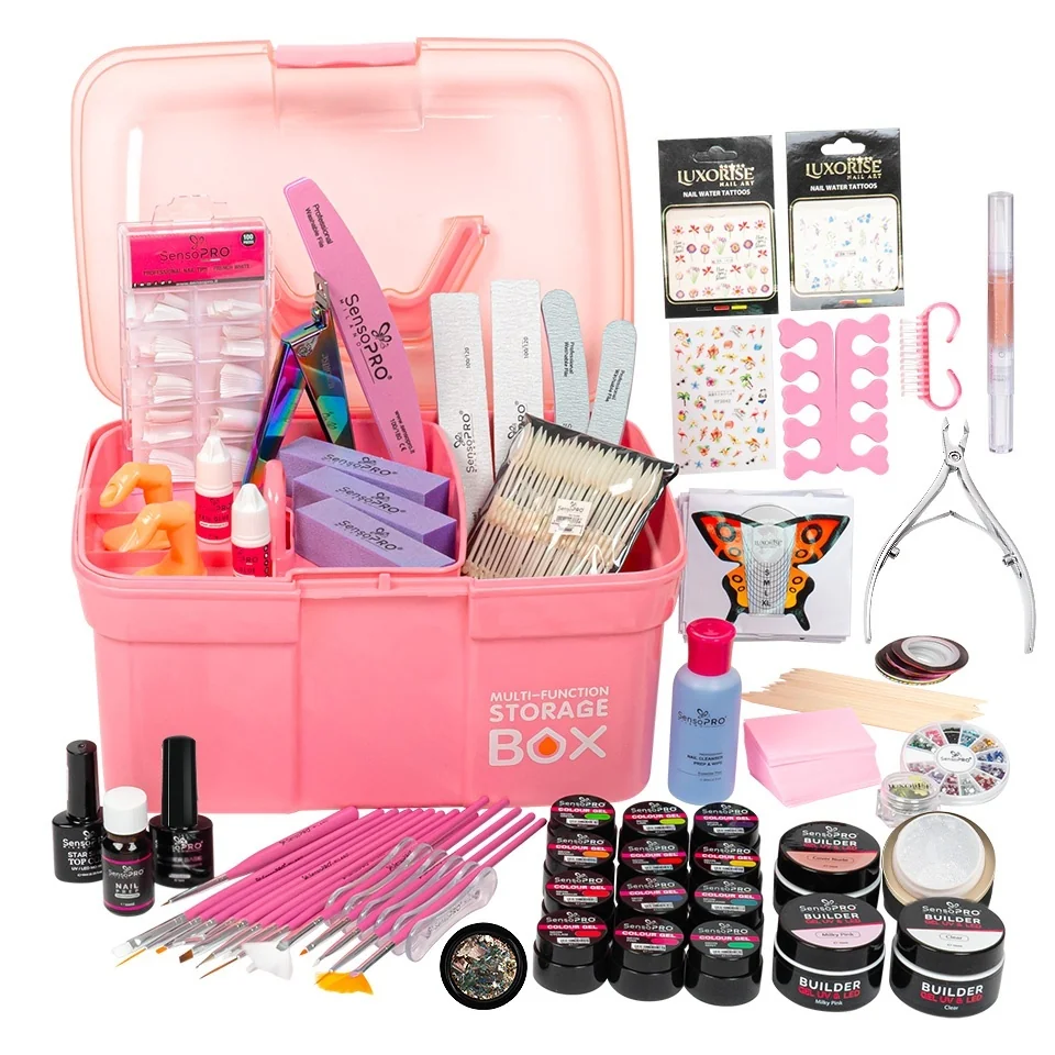 Kit Unghii Gel fara Lampa UV Promotie #07 + CADOURI 12 Geluri UV &amp; Cutie Manichiura