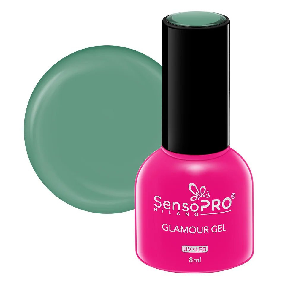 Oja Semipermanenta Glamour Gel SensoPRO Milano 8ml, Calypso Green #104