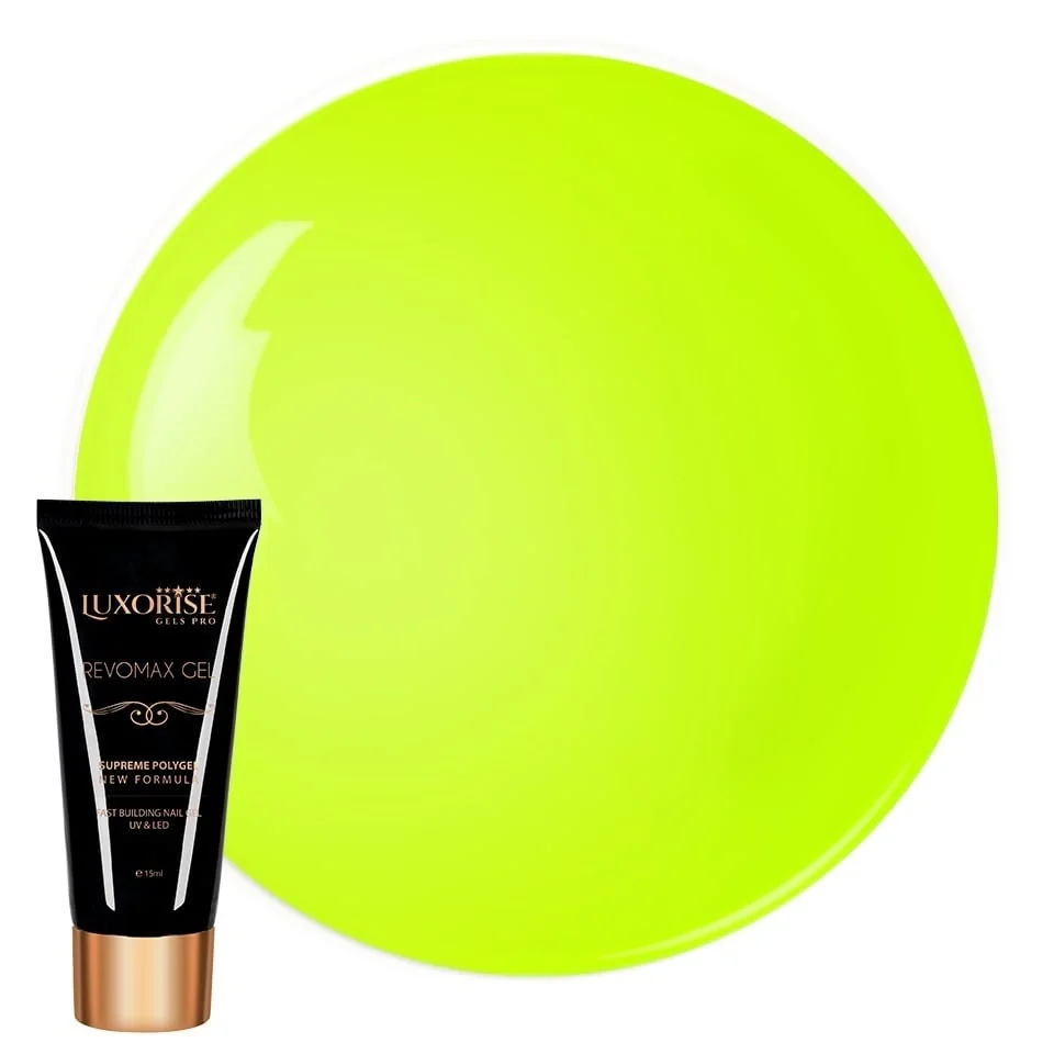 Polygel REVOMAX GEL LUXORISE Neon Yellow, 15ml