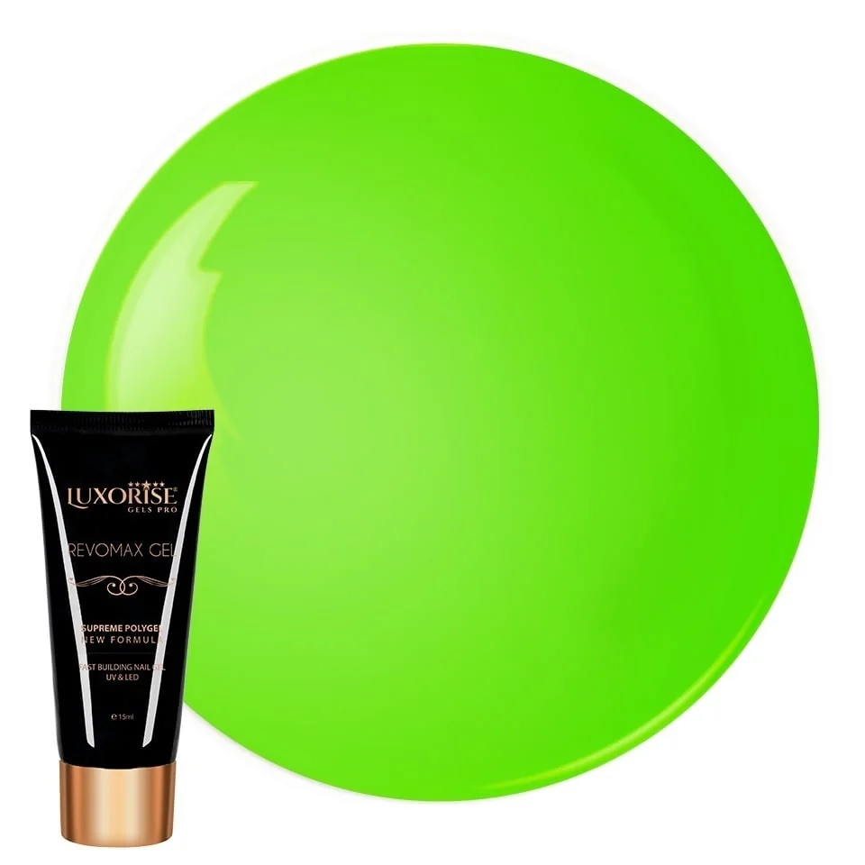 Polygel REVOMAX GEL LUXORISE Neon Green, 15ml