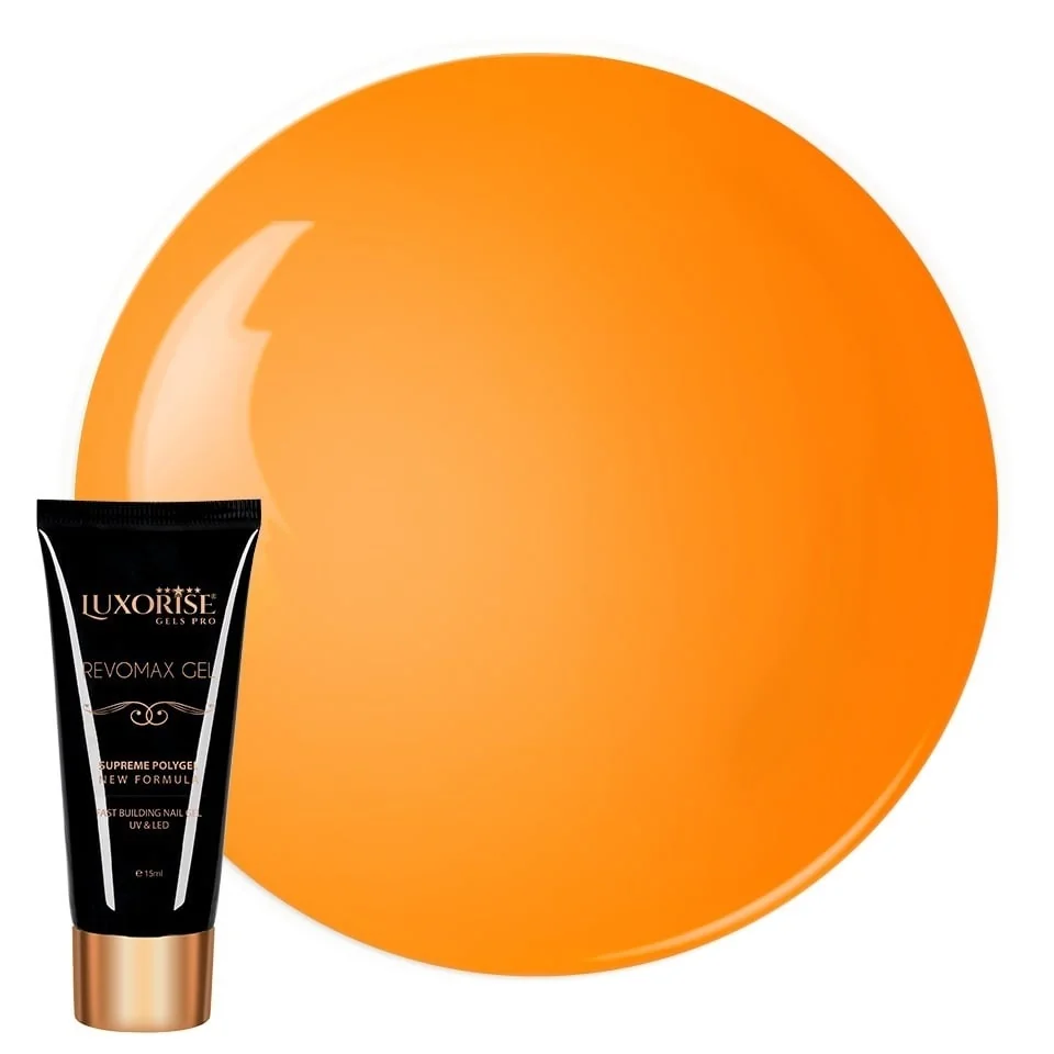 Polygel REVOMAX GEL LUXORISE Neon Orange, 15ml