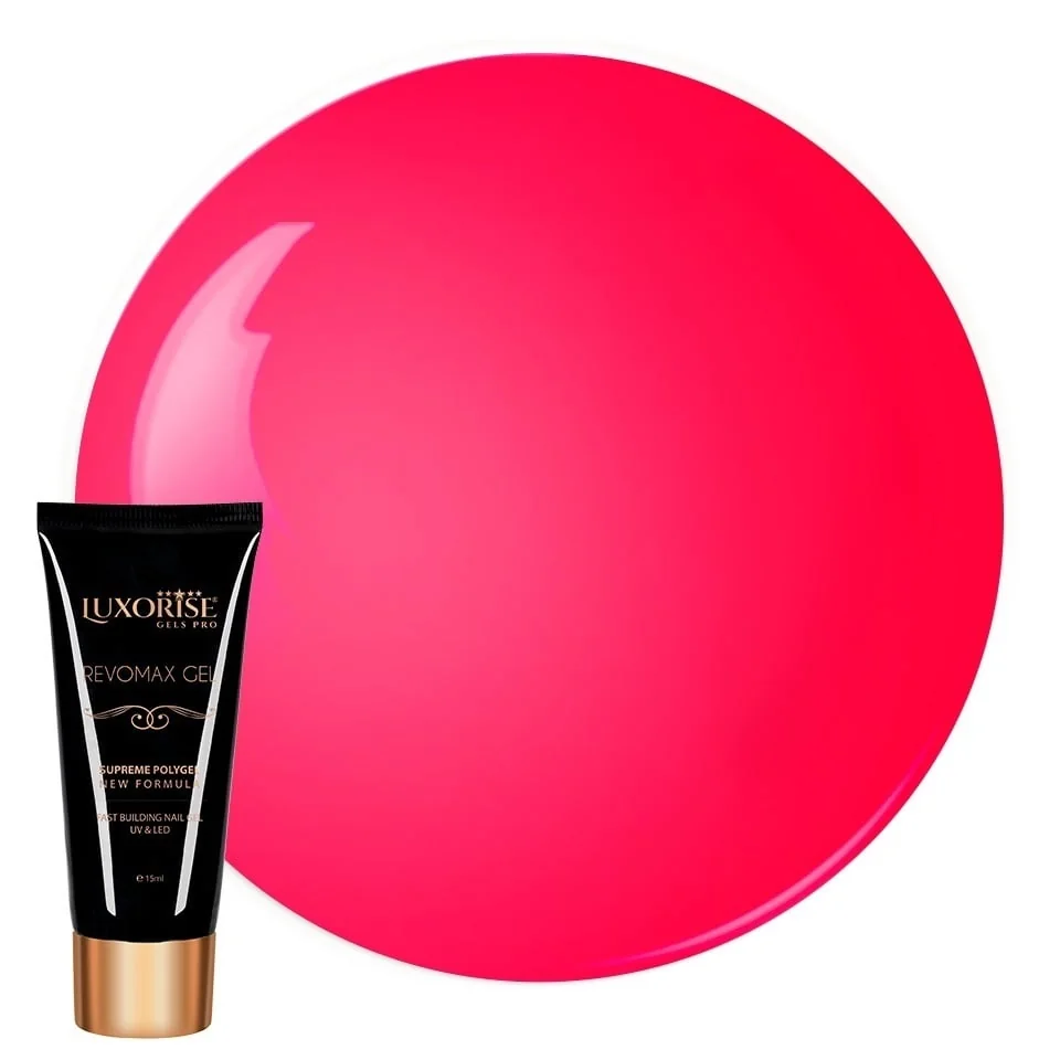 Polygel REVOMAX GEL LUXORISE Neon Pink, 15ml