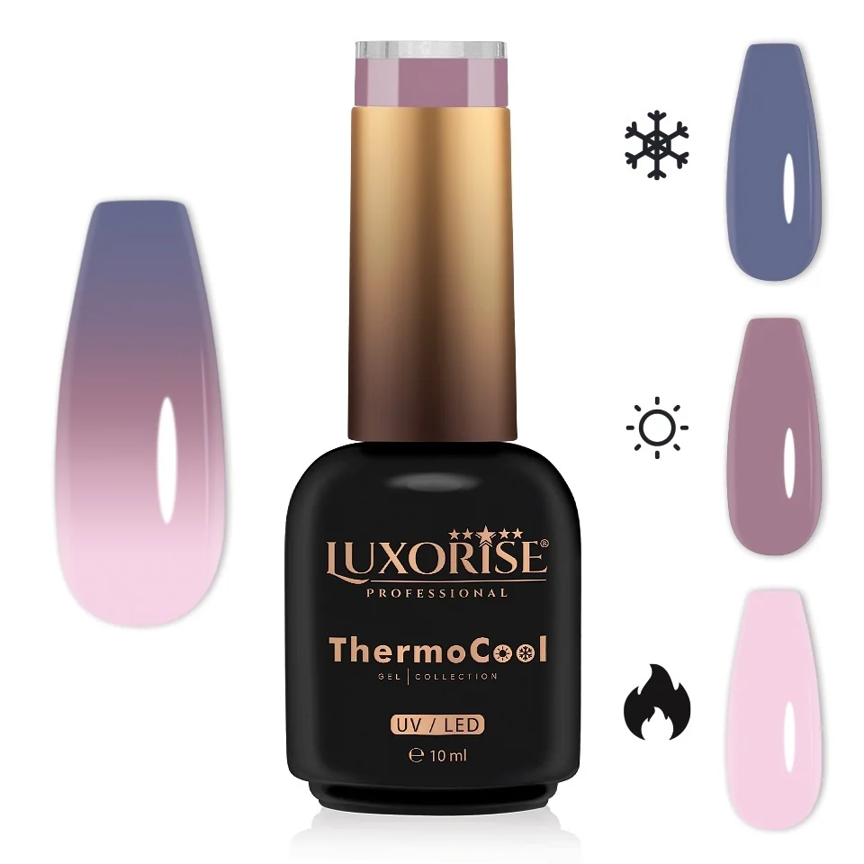 Oja Semipermanenta Termica 3 Culori LUXORISE ThermoCool - Sissy Smile 10ml