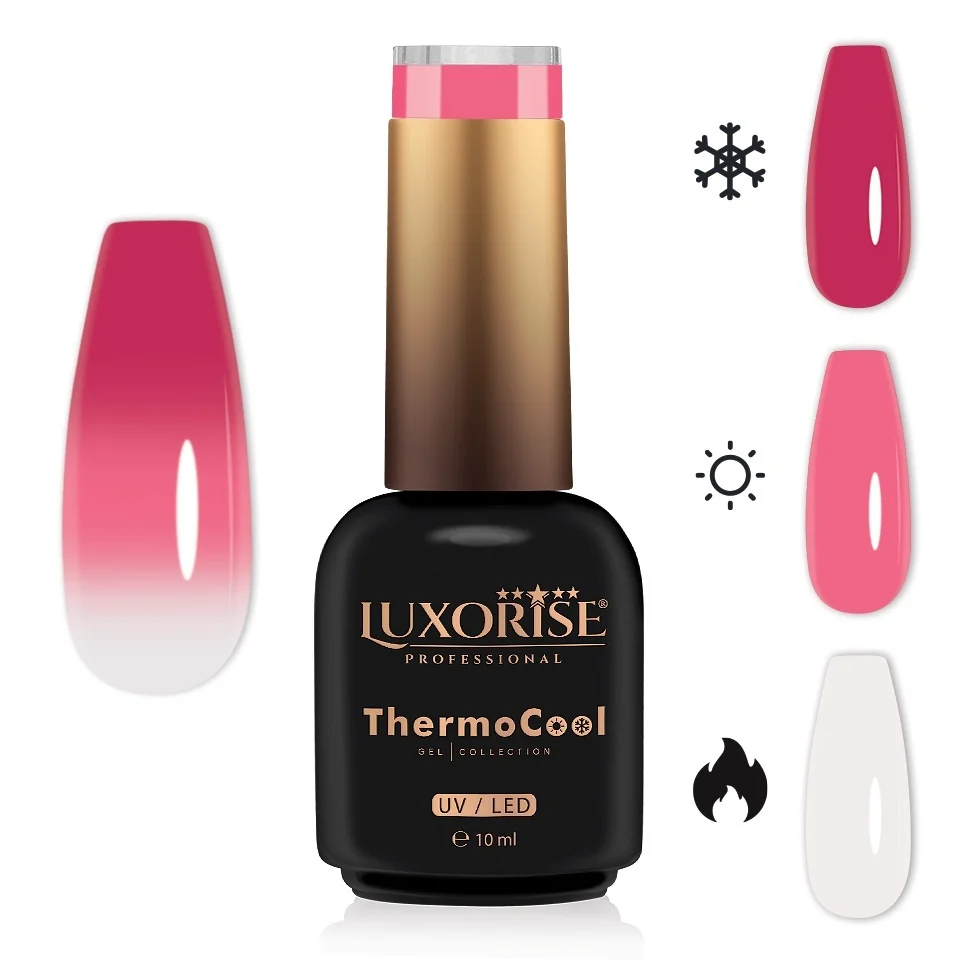 Oja Semipermanenta Termica 3 Culori LUXORISE ThermoCool - Pure Princess 10ml