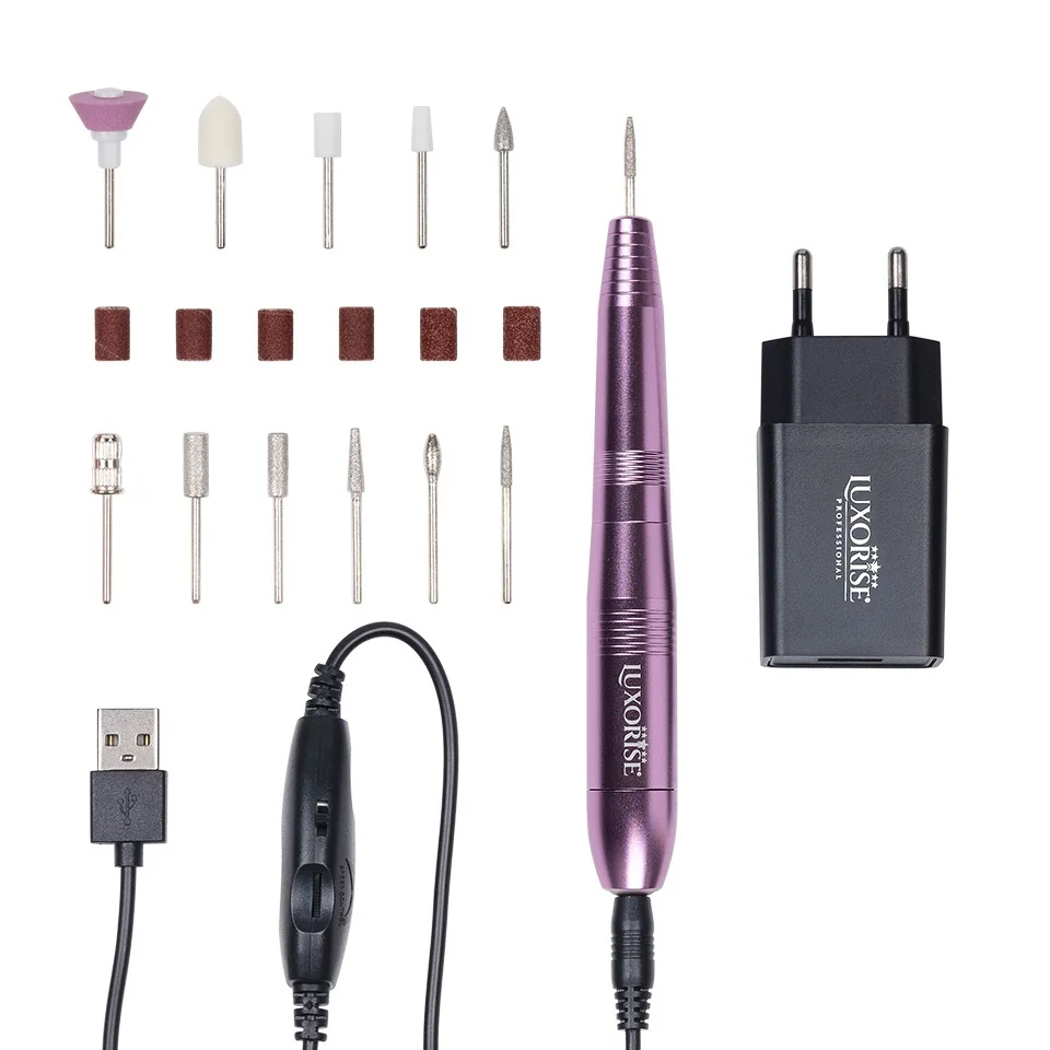Freza Unghii cu Capat USB Titanium Travel - LUXORISE, Rose