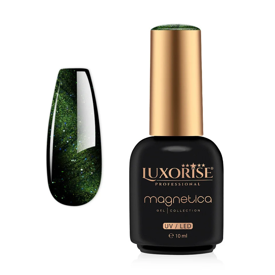Oja Semipermanenta LUXORISE MAGNETICA - Star Dust, Galactic Green 10ml