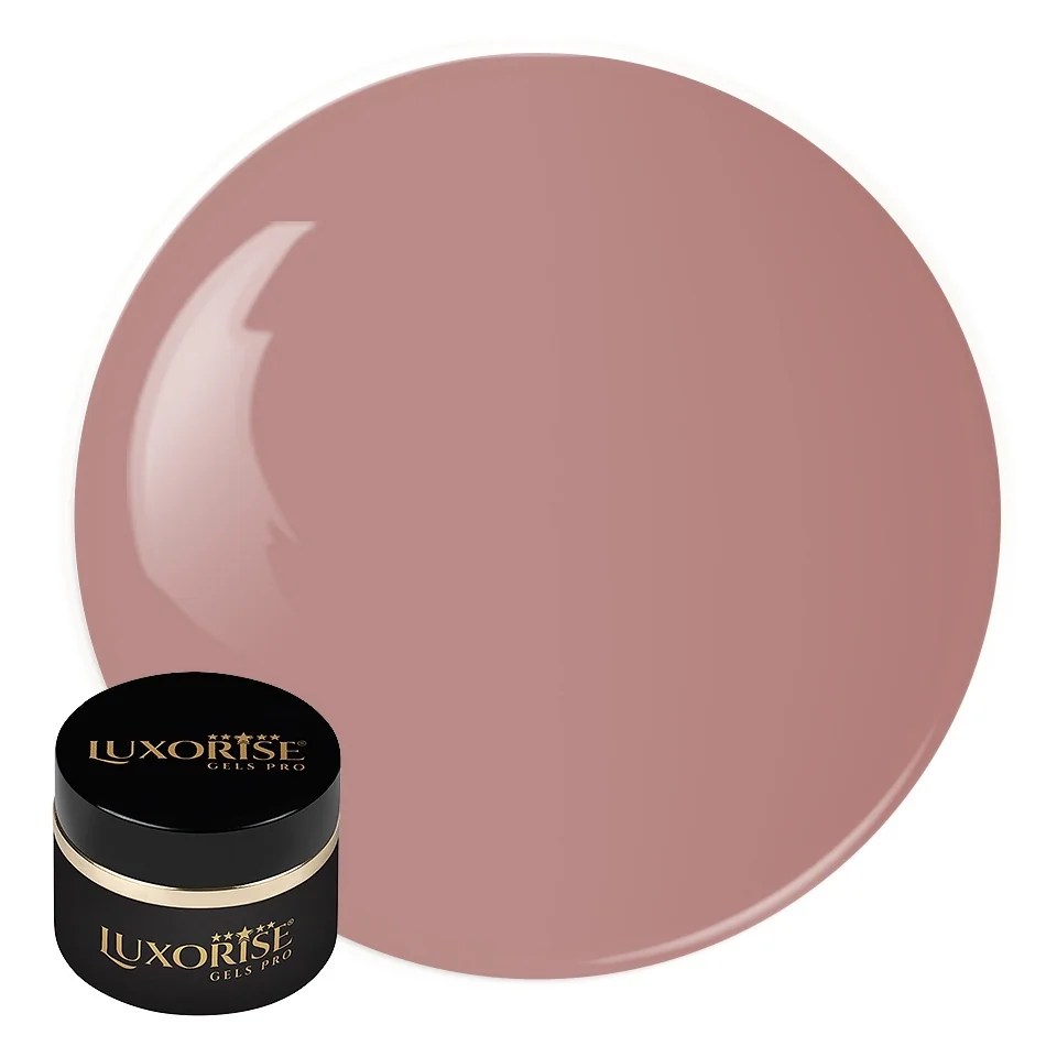 Gel UV Constructie Unghii RevoFlex LUXORISE 50ml, Cover Nude - Dark