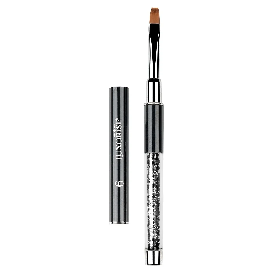 Pensula Unghii Aplicare Gel Nr. 6 Crystal Black, LUXORISE