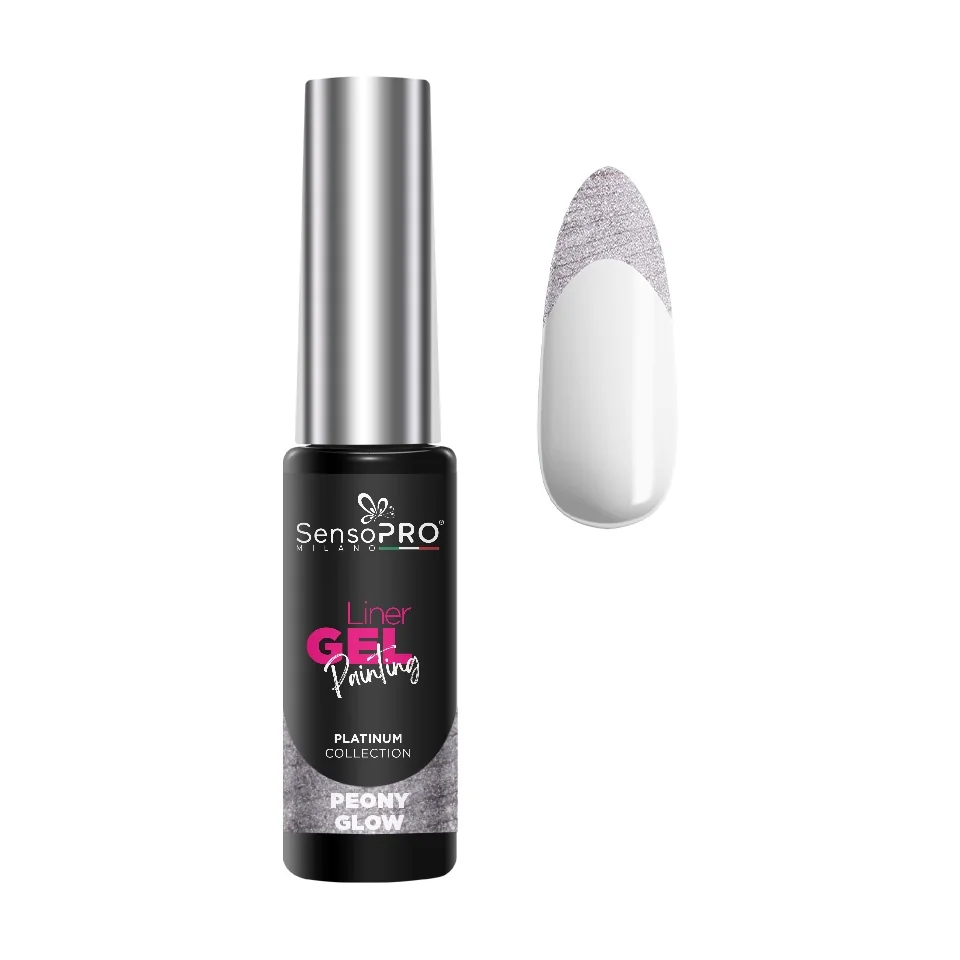 Liner Gel UV Pictura Unghii SensoPRO Milano Platinum - Peony Glow 8ml