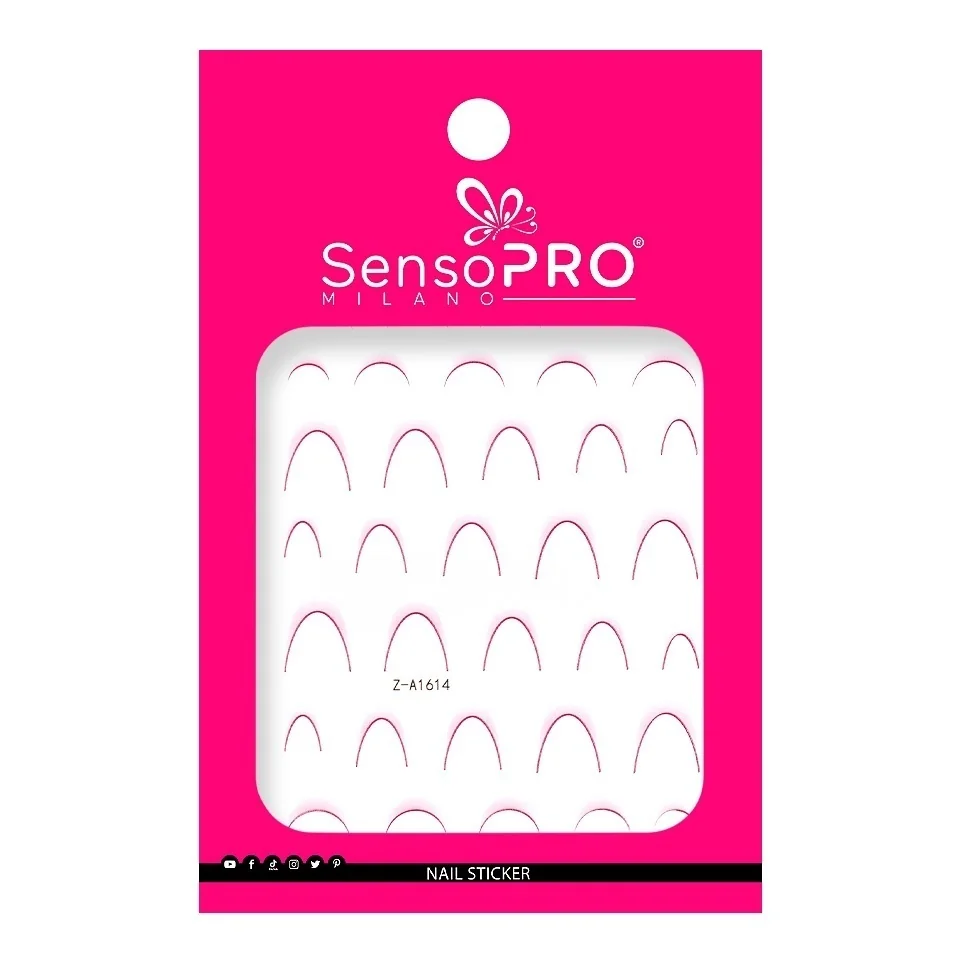 Abtibild Unghii SensoPRO Milano - French Ombre Fuchsia