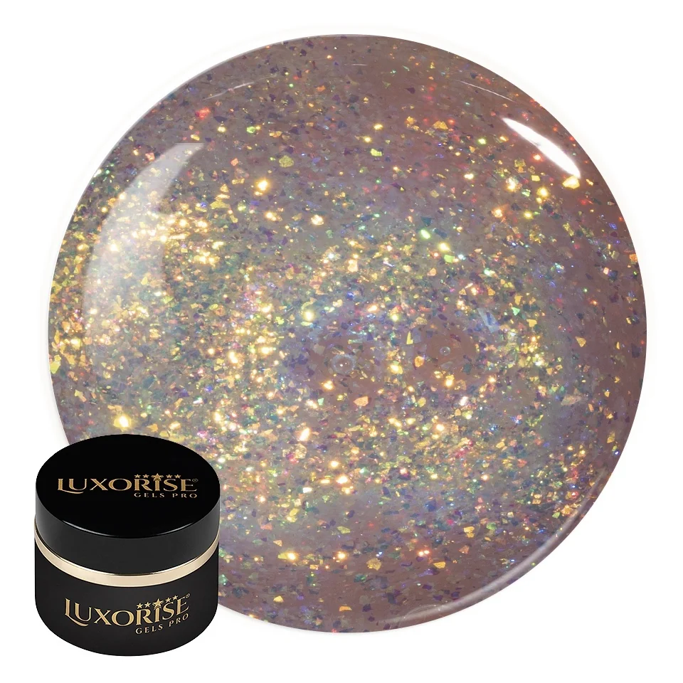 Gel UV Constructie Unghii RevoFlex LUXORISE 50ml, Glassy Galaxy