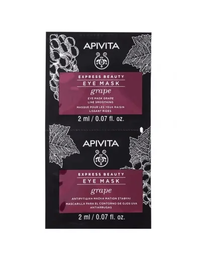 Apivita Express Beauty Masca de ochi antirid cu extract de struguri 2 x 8 ml
