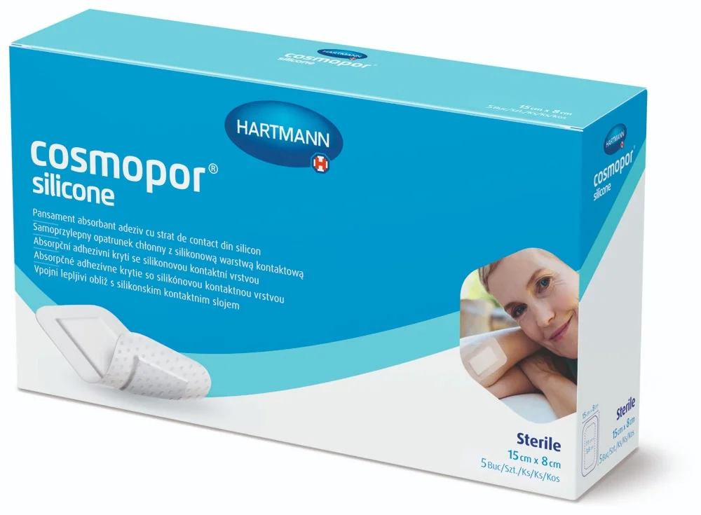 Hartmann Cosmopor Silicone Plasturi autoadezivi 15cm x 8cm 5 bucati