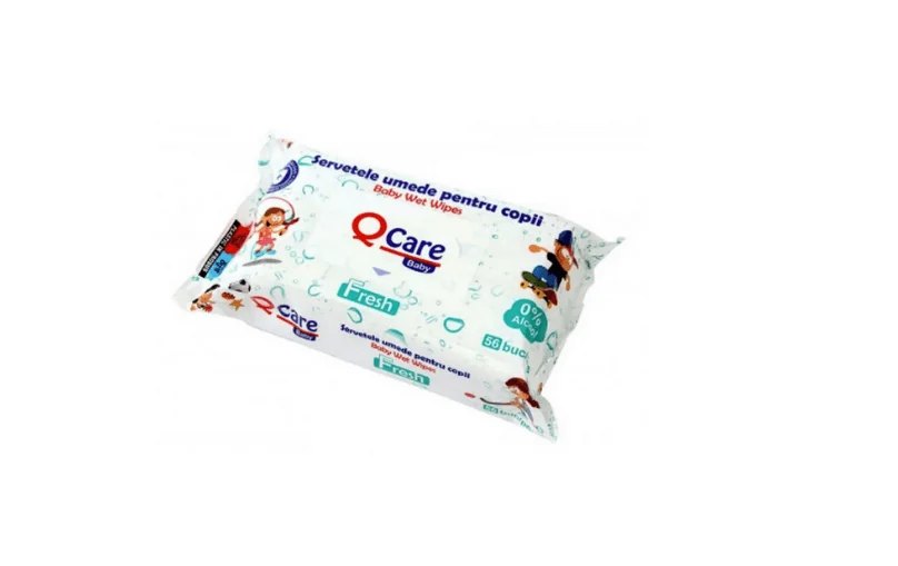 Qcare Baby servetele umede pentru copii fresh 56 bucati