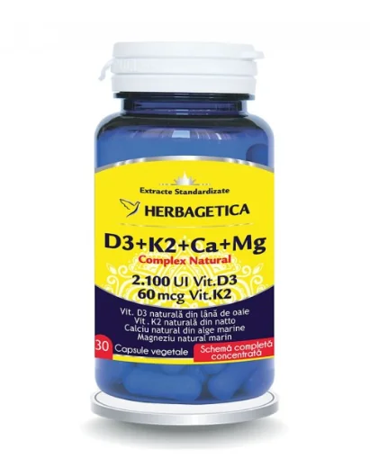 Complex Natural D3+K2+Ca+Mg 30 capsule