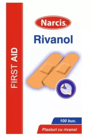 Plasture cu rivanol 2cmx7cm 100 buc Narcis