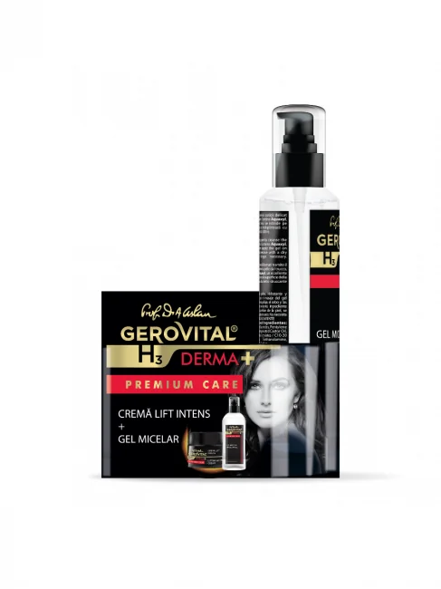 Gerovital H3 Derma + Premium Care 44590 (Crema lift intens 50ml + Gel micelar 150ml cadou)  1 pach. Farmec