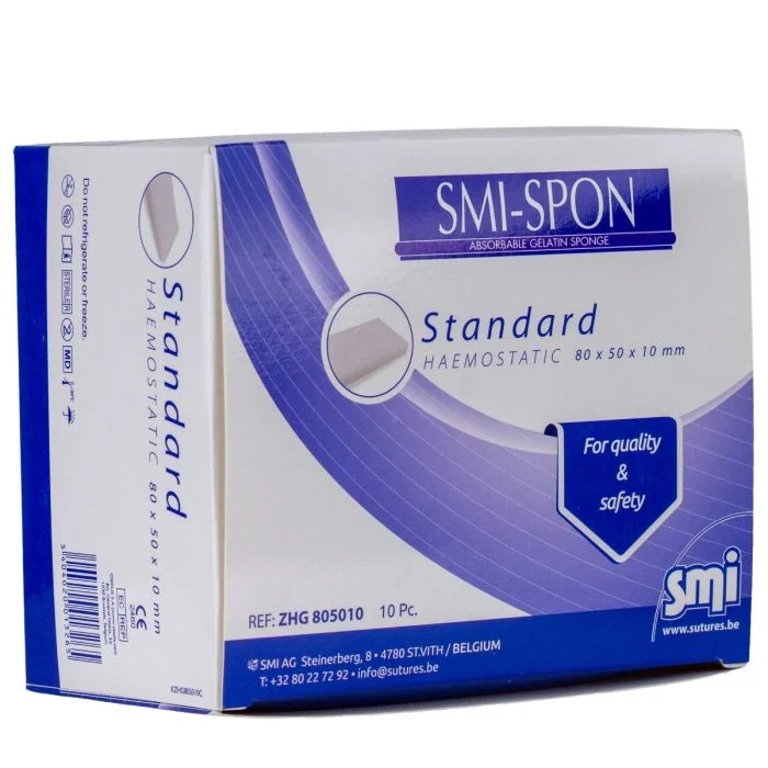 Smi -spon standard burete hemostatic standard 80X50X10mm 10 buc Smi Ag