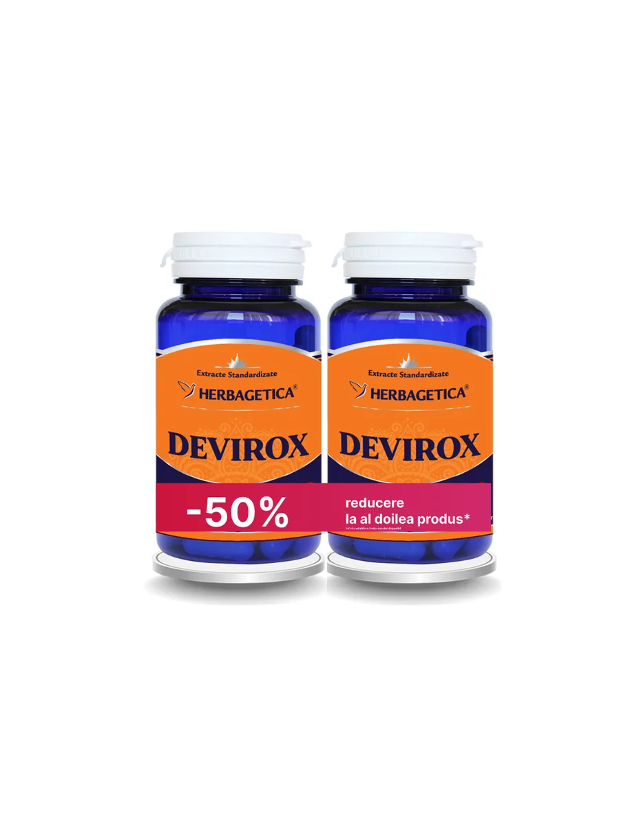 Devirox 60 cps. oferta 1 + 1 - 50% din al II -lea pachet Herbagetica