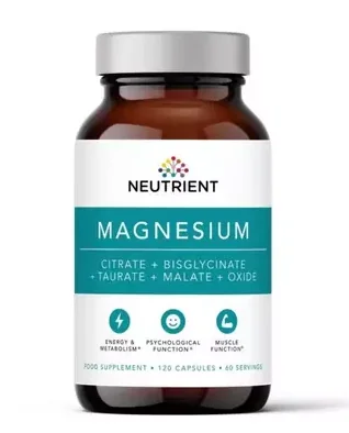 Magnesium Taurate + Bisglycinate + Citrate + Malate + Oxide 120 capsule Neutrient