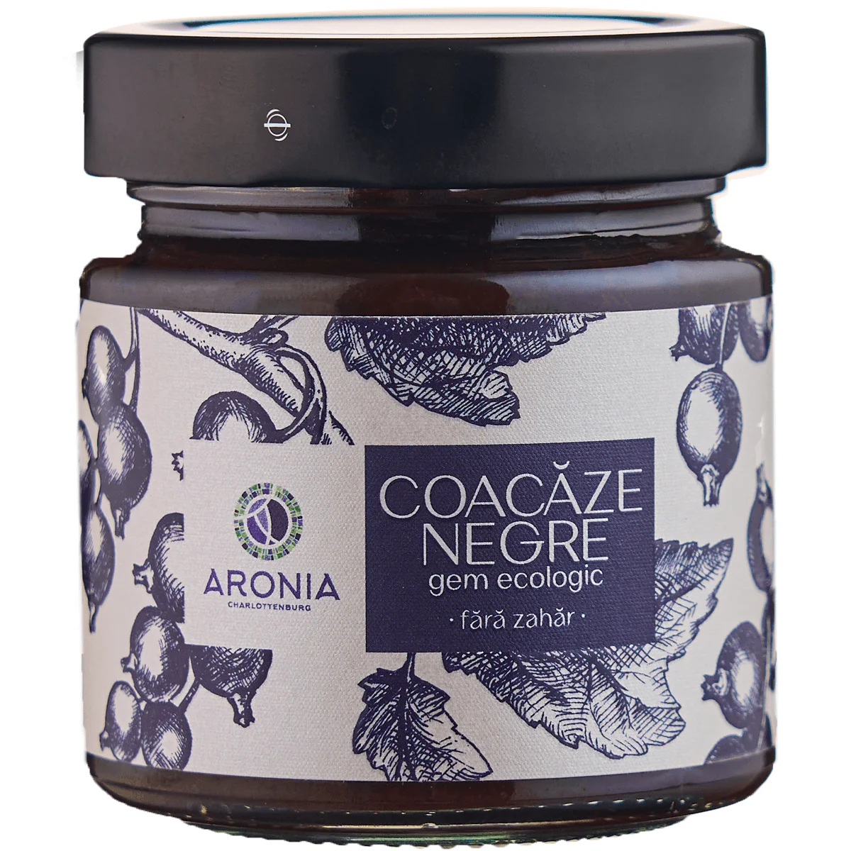 Gem Ecologic de coacaze negre fara zahar  200 gr. Aronia Charlottenburg